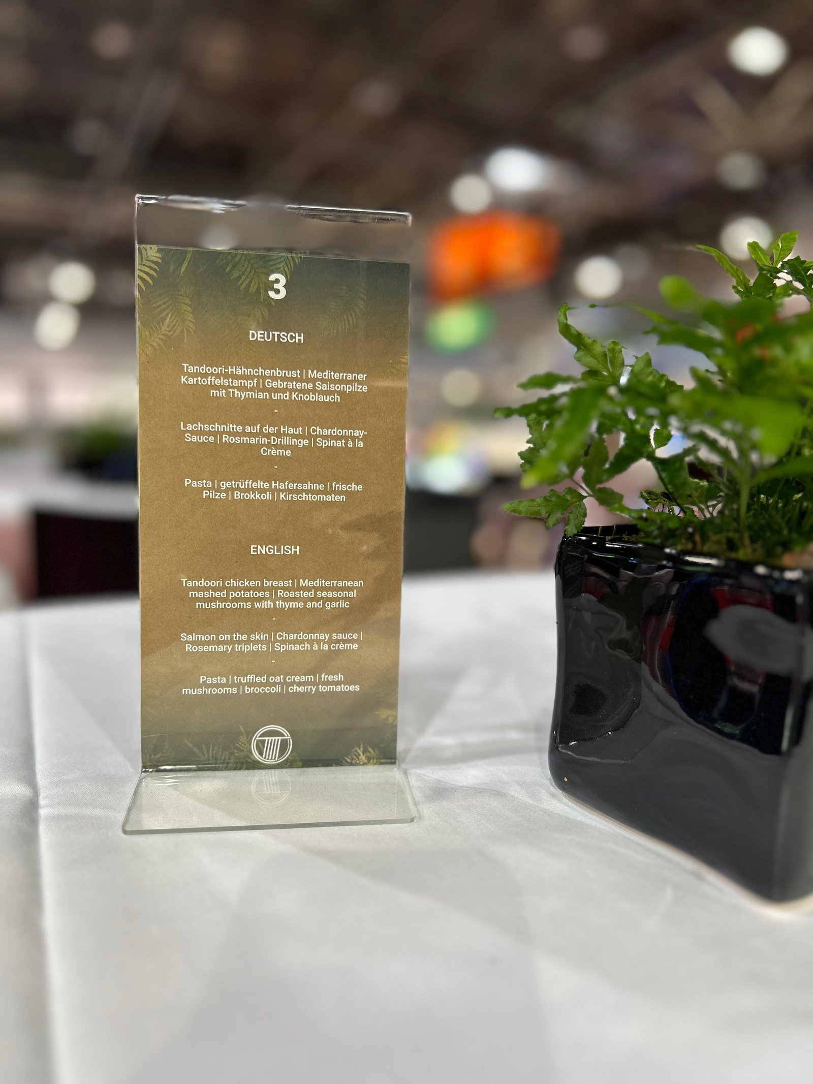 Hochwertige Menükarte
